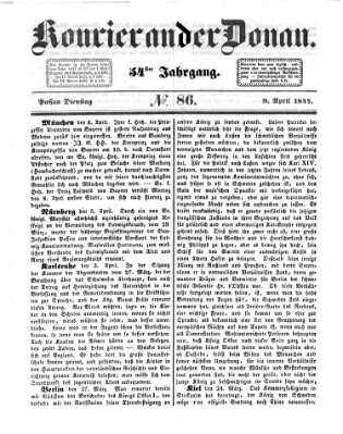 Kourier an der Donau (Donau-Zeitung) Dienstag 9. April 1844