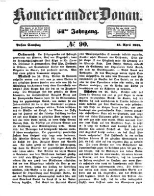 Kourier an der Donau (Donau-Zeitung) Samstag 13. April 1844