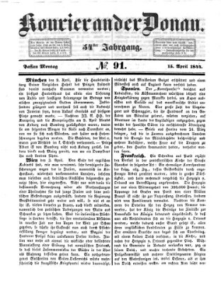 Kourier an der Donau (Donau-Zeitung) Montag 15. April 1844