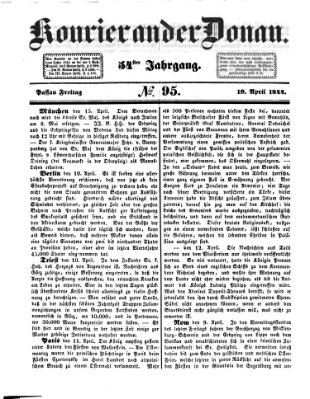 Kourier an der Donau (Donau-Zeitung) Freitag 19. April 1844