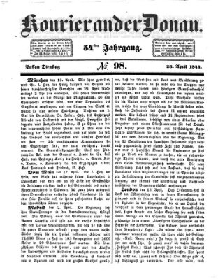 Kourier an der Donau (Donau-Zeitung) Dienstag 23. April 1844