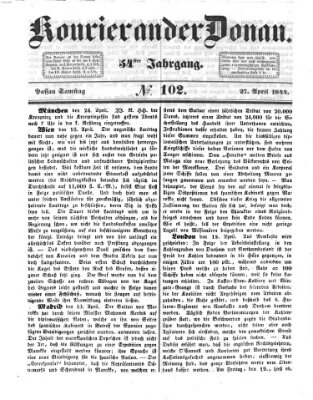 Kourier an der Donau (Donau-Zeitung) Samstag 27. April 1844