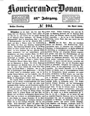 Kourier an der Donau (Donau-Zeitung) Dienstag 30. April 1844