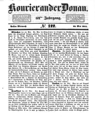 Kourier an der Donau (Donau-Zeitung) Mittwoch 22. Mai 1844