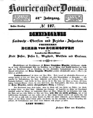 Kourier an der Donau (Donau-Zeitung) Dienstag 28. Mai 1844