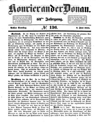 Kourier an der Donau (Donau-Zeitung) Samstag 8. Juni 1844