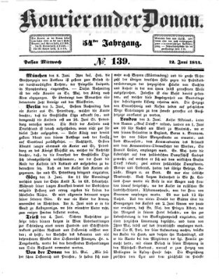 Kourier an der Donau (Donau-Zeitung) Mittwoch 12. Juni 1844