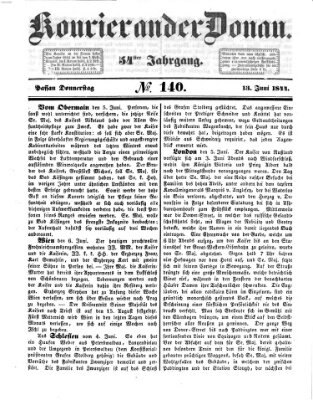 Kourier an der Donau (Donau-Zeitung) Donnerstag 13. Juni 1844