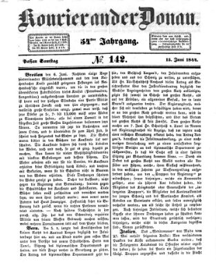 Kourier an der Donau (Donau-Zeitung) Samstag 15. Juni 1844