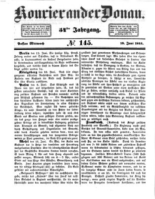 Kourier an der Donau (Donau-Zeitung) Mittwoch 19. Juni 1844