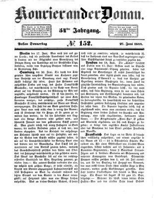 Kourier an der Donau (Donau-Zeitung) Donnerstag 27. Juni 1844