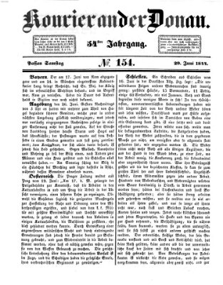 Kourier an der Donau (Donau-Zeitung) Samstag 29. Juni 1844