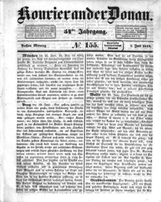 Kourier an der Donau (Donau-Zeitung) Montag 1. Juli 1844