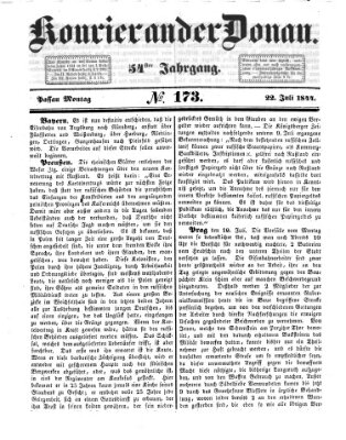 Kourier an der Donau (Donau-Zeitung) Montag 22. Juli 1844