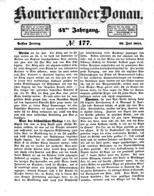 Kourier an der Donau (Donau-Zeitung) Freitag 26. Juli 1844