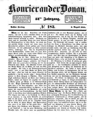 Kourier an der Donau (Donau-Zeitung) Freitag 2. August 1844