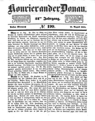 Kourier an der Donau (Donau-Zeitung) Mittwoch 21. August 1844