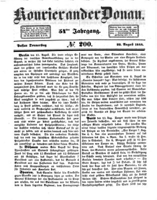 Kourier an der Donau (Donau-Zeitung) Donnerstag 22. August 1844