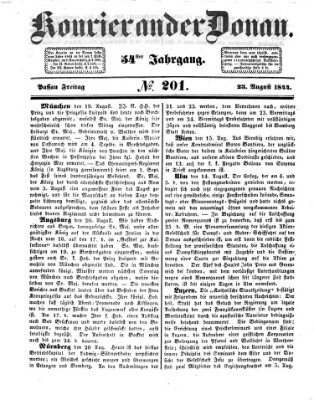 Kourier an der Donau (Donau-Zeitung) Freitag 23. August 1844