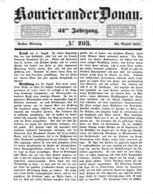 Kourier an der Donau (Donau-Zeitung) Montag 26. August 1844