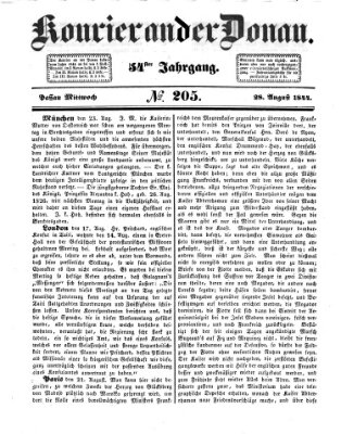 Kourier an der Donau (Donau-Zeitung) Mittwoch 28. August 1844