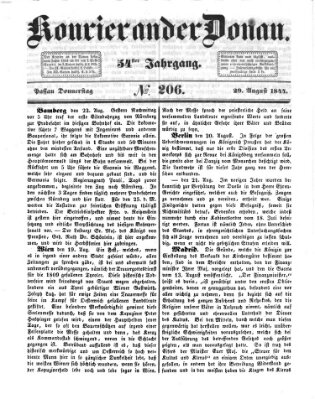 Kourier an der Donau (Donau-Zeitung) Donnerstag 29. August 1844