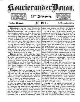 Kourier an der Donau (Donau-Zeitung) Mittwoch 4. September 1844