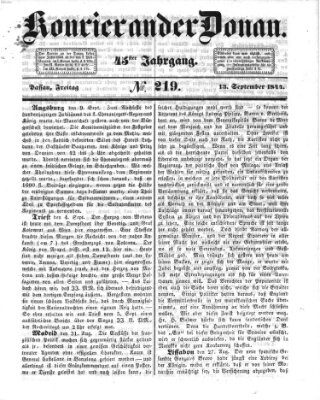 Kourier an der Donau (Donau-Zeitung) Freitag 13. September 1844