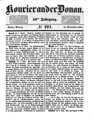 Kourier an der Donau (Donau-Zeitung) Montag 16. September 1844