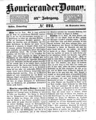 Kourier an der Donau (Donau-Zeitung) Donnerstag 19. September 1844