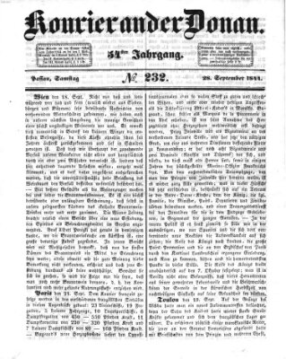 Kourier an der Donau (Donau-Zeitung) Samstag 28. September 1844