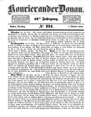 Kourier an der Donau (Donau-Zeitung) Dienstag 1. Oktober 1844