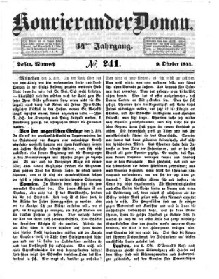 Kourier an der Donau (Donau-Zeitung) Mittwoch 9. Oktober 1844