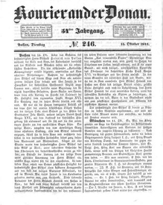 Kourier an der Donau (Donau-Zeitung) Dienstag 15. Oktober 1844