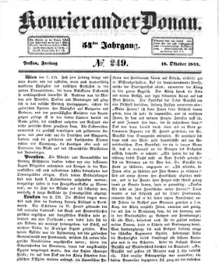 Kourier an der Donau (Donau-Zeitung) Freitag 18. Oktober 1844