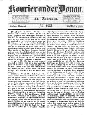 Kourier an der Donau (Donau-Zeitung) Mittwoch 23. Oktober 1844