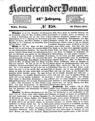 Kourier an der Donau (Donau-Zeitung) Dienstag 29. Oktober 1844