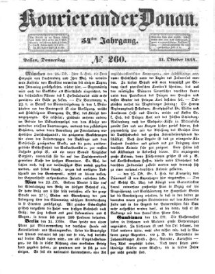 Kourier an der Donau (Donau-Zeitung) Donnerstag 31. Oktober 1844