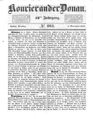 Kourier an der Donau (Donau-Zeitung) Dienstag 5. November 1844