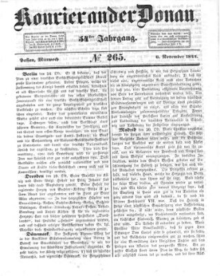 Kourier an der Donau (Donau-Zeitung) Mittwoch 6. November 1844