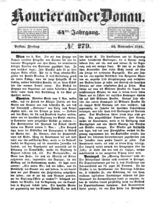 Kourier an der Donau (Donau-Zeitung) Freitag 22. November 1844