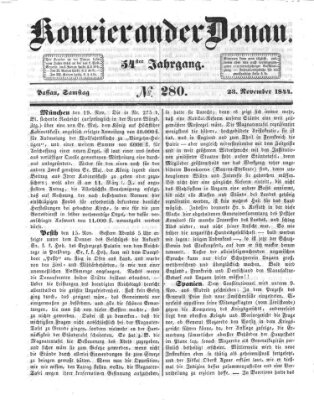 Kourier an der Donau (Donau-Zeitung) Samstag 23. November 1844