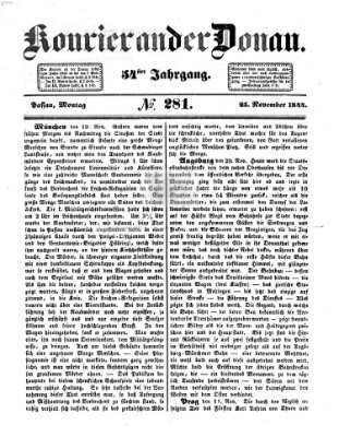 Kourier an der Donau (Donau-Zeitung) Montag 25. November 1844