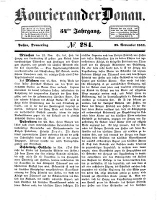 Kourier an der Donau (Donau-Zeitung) Donnerstag 28. November 1844