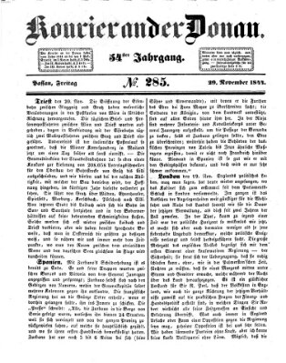 Kourier an der Donau (Donau-Zeitung) Freitag 29. November 1844