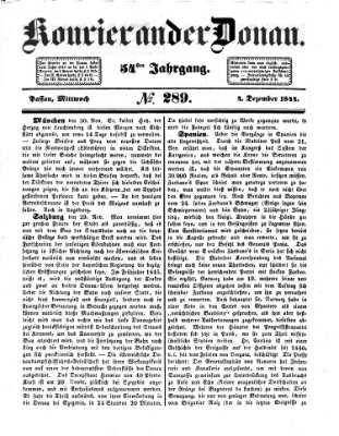 Kourier an der Donau (Donau-Zeitung) Mittwoch 4. Dezember 1844