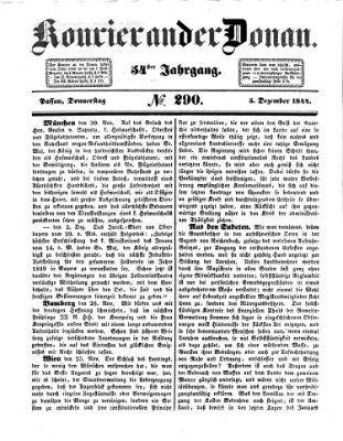 Kourier an der Donau (Donau-Zeitung) Donnerstag 5. Dezember 1844