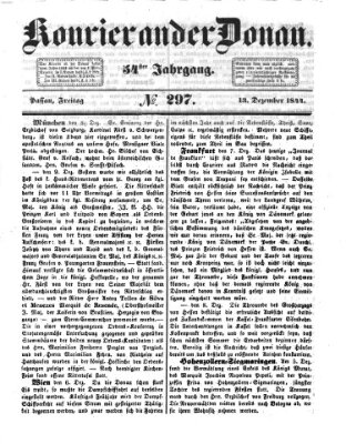 Kourier an der Donau (Donau-Zeitung) Freitag 13. Dezember 1844