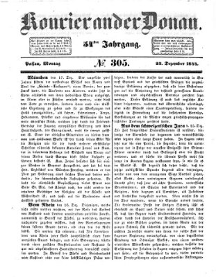 Kourier an der Donau (Donau-Zeitung) Montag 23. Dezember 1844