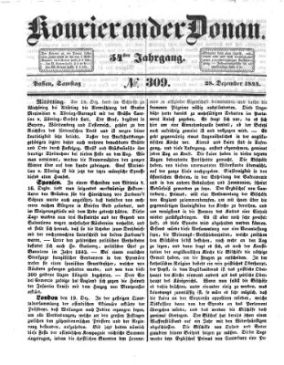 Kourier an der Donau (Donau-Zeitung) Samstag 28. Dezember 1844